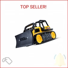 Tonka Steel Classics Bulldozer - Made with Steel & Sturdy Plastic, Yellow Toy Co
