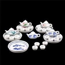 Kid Pretend Play Miniature Dining Ware Porcelain Tea Set Dish Cup Plate TOYY-dx