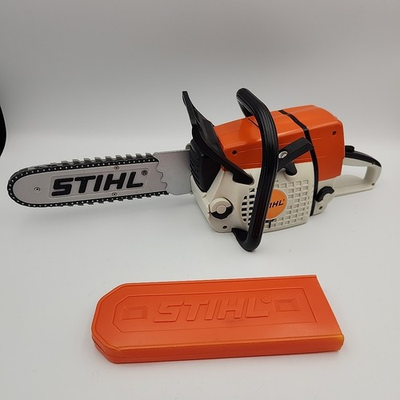 #ad #ad Childs STIHL Toy Chainsaw Battery Operated Rotating Chain amp; Sound Works Children $38.99