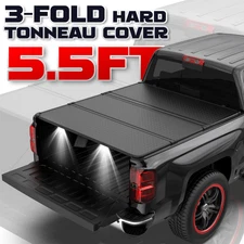 5.5FT Tri-Fold Bed Hard Tonneau Cover For 2015-2025 Ford F-150 F150 Truck