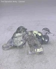 Fenton Clear Glass Bird Duck Dog Decorative Collectible Figurines Set Of 3