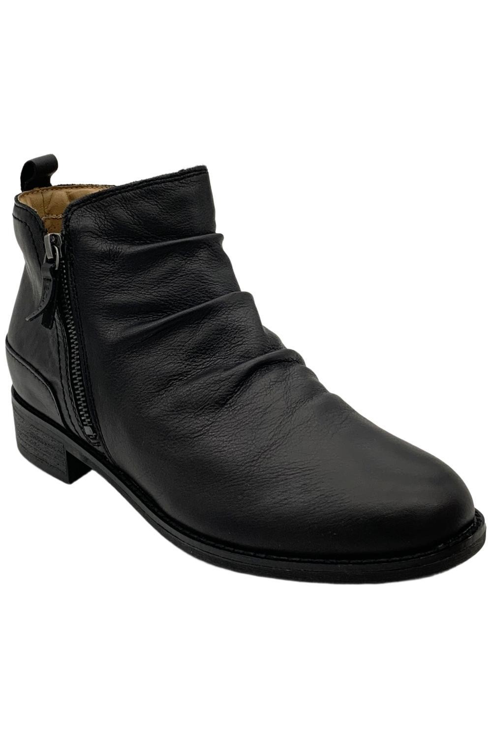 Повседневные пинетки Earth Womens Nadya с круглым носком и рюшами черного цвета