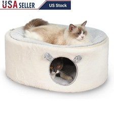 2 in 1 Cat Cave Bed Cozy Enclosed Hammock Durable Pet House Easy Clean New