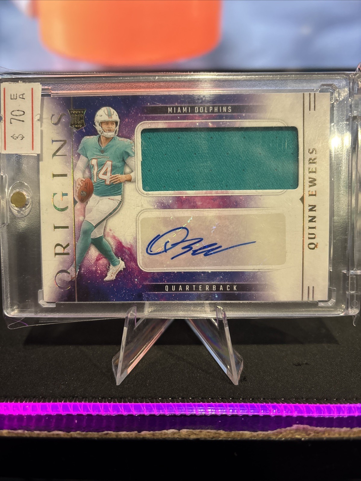 2025 Panini Origins - Rookie Patch Autographs Quinn Ewers RJJ-QES (AU, MEM, RC)