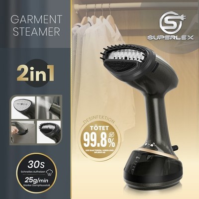 SUPERLEX 1700W Tragbarer Dampfglätter Steamer Dampfbügeleisenn 350 ml Kapazität