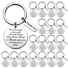 Unittype 24 Pieces Thank You Keychains Inspirational Employee Appreciation Gi...