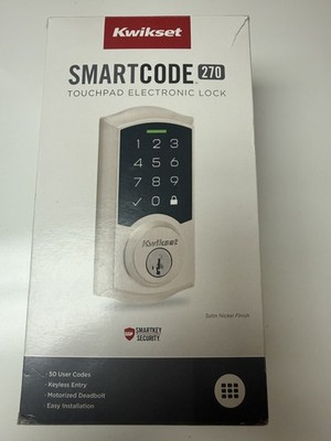 Kwikset SmartCode 270 Traditional Satin Nickel Touchpad 992700-002