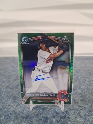 2025 Bowman Esteban Gonzalez 1st Bowman Chrome Auto Green Shimmer /99 #CPA-EGO