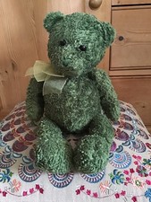 Vintage Gund Chutney grüner lockiger Teddybär weiches Plüschtier 14 Zoll Stil 6406