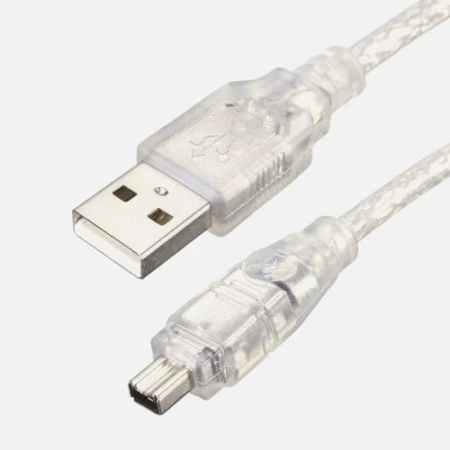 USB Male to IEEE 1394 4Pin Male Ilink Mini DV Firewire Adapter Cord Cable Firewi