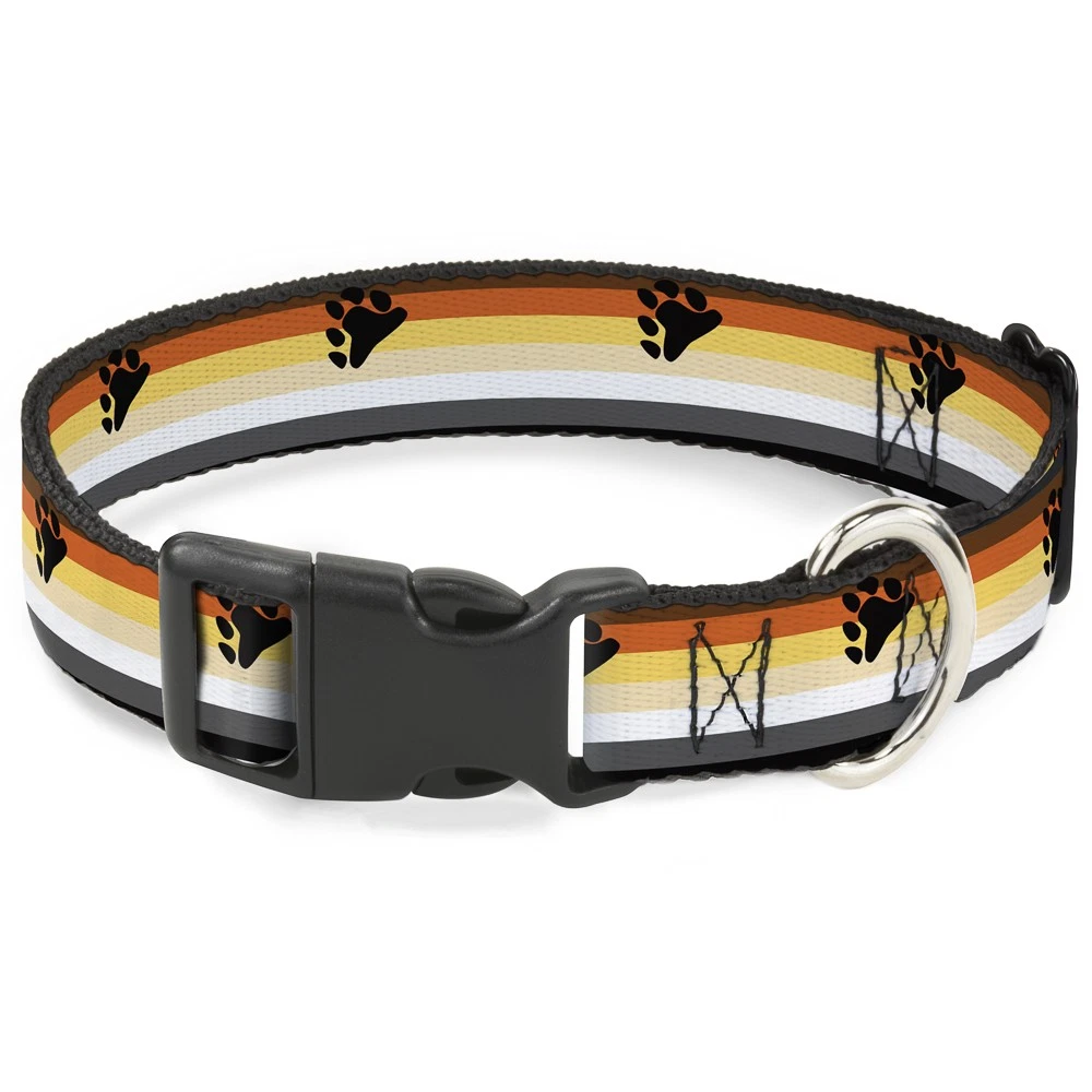 Plastic Clip Collar Flag Bear Pride2 Black/Brown/Orange/Yellow/Tan/White/Gray/Bl