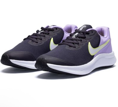 Nike Star Runner 3 GS Sneaker Cave Purple White Lilac Unisex Kids 6.5Y