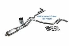 Chevy GMC 1500 07-14 2.5" SS Dual Exhaust Kit Magnaflow XL Side Slash Tip