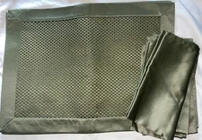 New 4 Placemats 18”x13” Napkins 4 Bed Bath Beyond Ambrosia Basil Green Silk