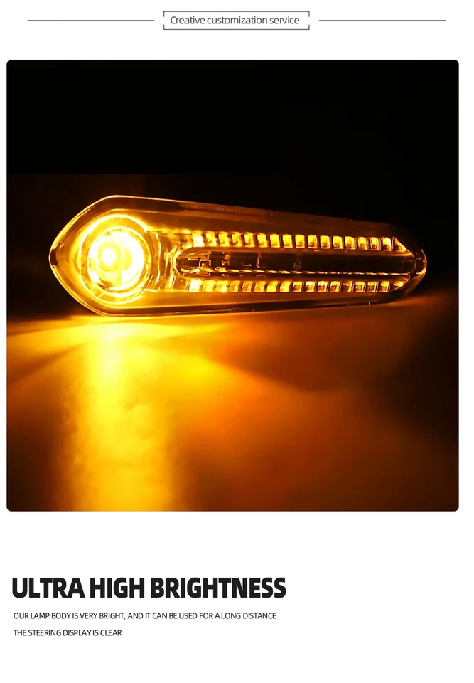 Intermitente de luz de señal de giro LED para YAMAHA FZ6 FZ6R FZ07 FZ8 FZ16 FZ25 FZ-S Foto 3 de 4
