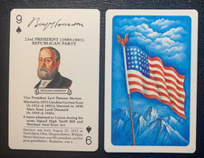 Swap Playing Card     US PRESIDENTS    Benjamin Harrison       NINE OF SPADES