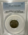 1914 Lincoln Cent PCGS MS 63 BN