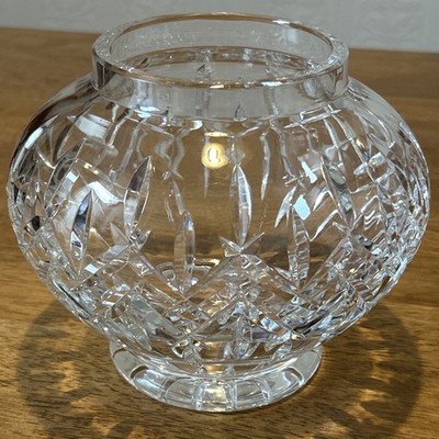 POLONIEN echt 24% Bleikristall Glas Blütenblatt Schale Blume Rose Vase