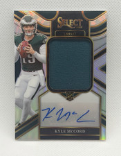 Panini Select 2025 Kyle McCord Rookie Eagles Jumbo Patch Prizm Autograph /249