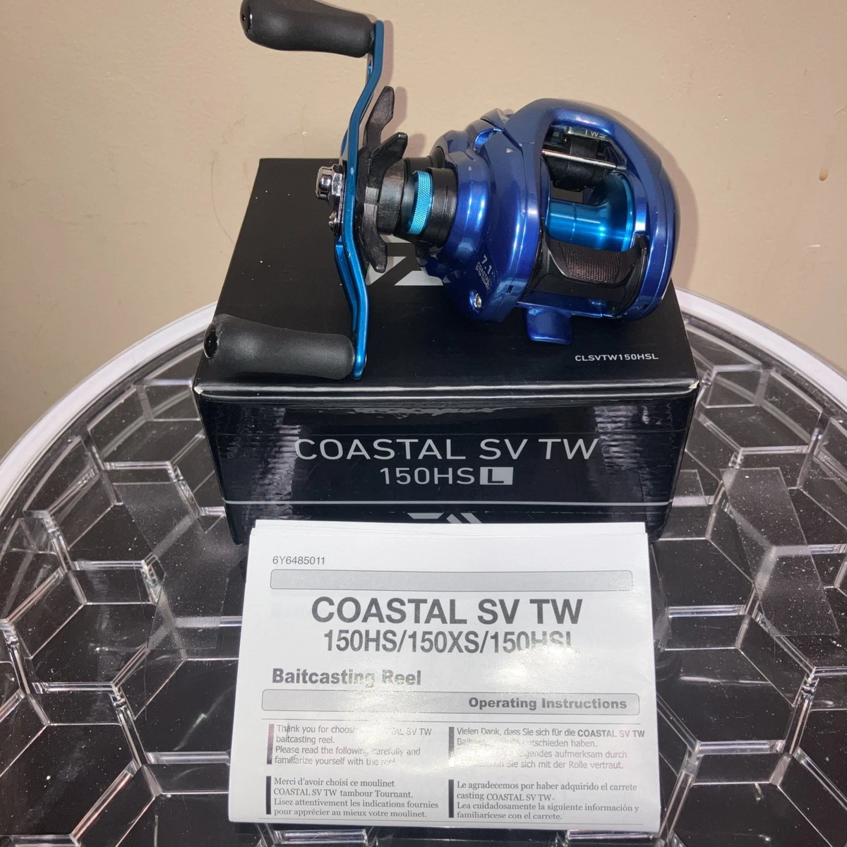 avet 2 speed fishing reels Accurate Valiant Reel loud Alarm clicker Bass Pro Shops Lunker Reel Handles Color:Purple Gizzard