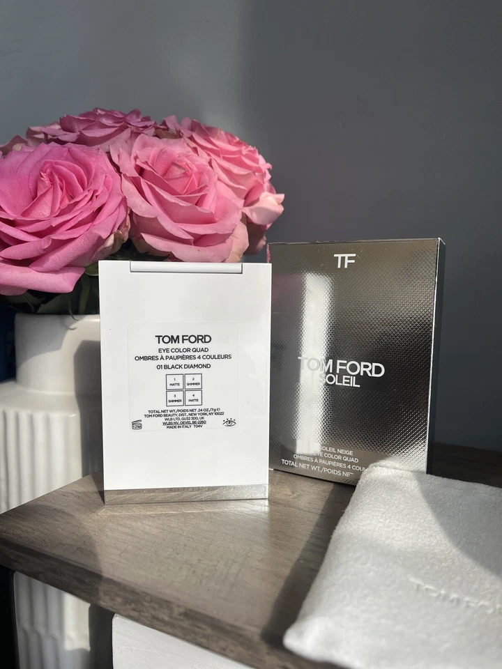 TOM FORD Soleil Neige Eye Color Quad Eyeshadow 01 Black Diamond 0.24 oz/7 g New - Image 4 of 4