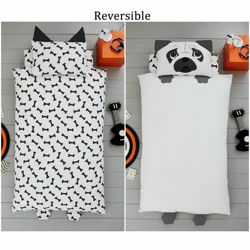 Kids Duvet Cover Set Animal Shape Reversible Bedding Quilt & Pillow cases Single - Picture 32 of 39