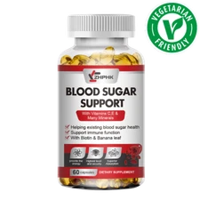 Blood Sugar Support,Glucose Support Alpha Lipoic Acid Cinnamon Magnesium 60 Caps