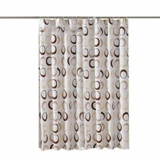 Waterproof Shower Curtain Polyester Fabric Bath Curtains Mould Proof Hooks