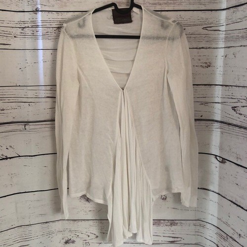 Anthro Guinevere cream white ruffle 