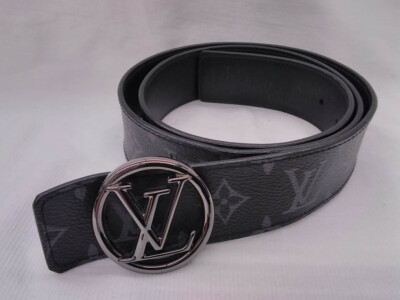 LOUIS VUITTON Ceinture LV Circle Buckle Monogram Eclipse LOUIS VUITTON Ceinture LV Circle Buckle Monogram Eclipse
