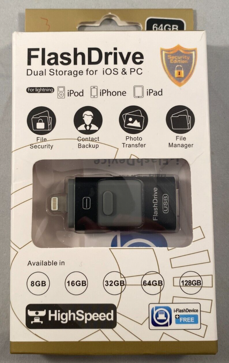 USB Flash Drive Dual Storage For iOS & PC 64GB LXM890-image