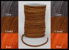 3mm 4mm 5mm FLAT SUEDE 100% REAL LEATHER STRAP HIGH QUALITY CORD LACE THONG BELT