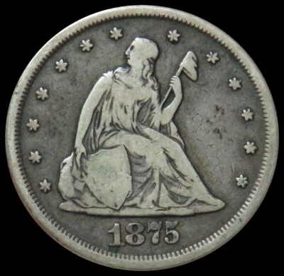 1875 CC USA CARSON CITY 20 CENT PIECE | eBay