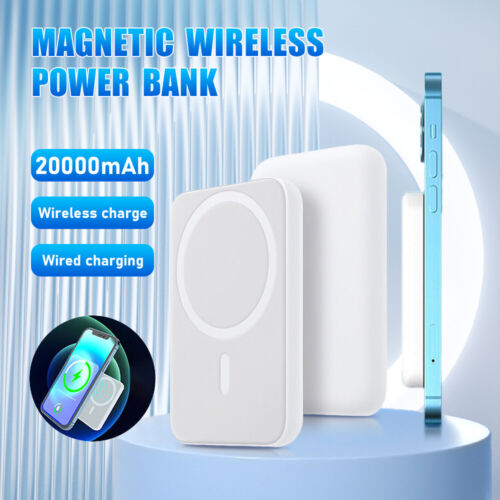20000mAh Magnetic Power Bank MagSafe Battery Pack For iPhone 15/14/13/12 - Afbeelding 1 van 18