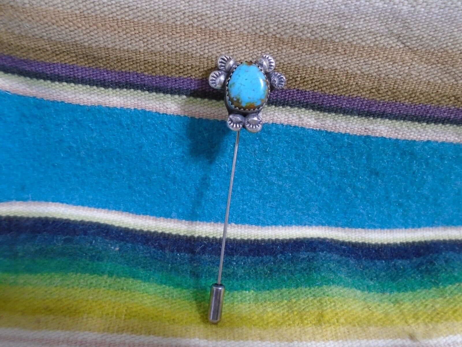 Turquoise stick pin or hat pin - image 1