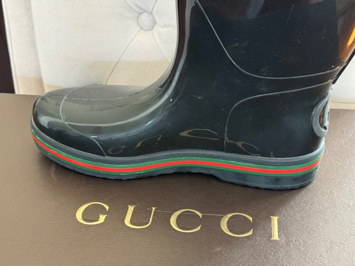 GUCCI RAIN RUBBER BOOTS SIZE 7.0 EUROPE | eBay