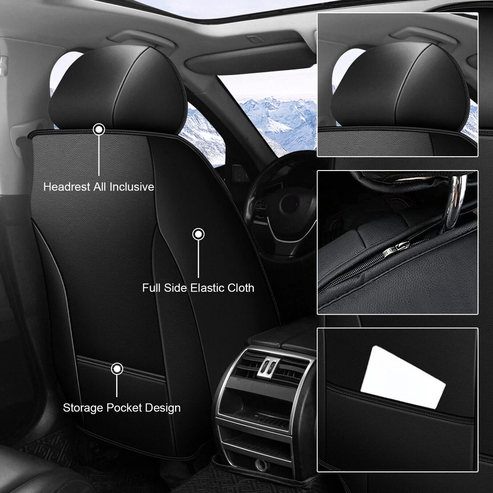 For Suzuki Forenza 2005-2007 Car 5-Seat Covers Faux Leather Protector Full Set Foto 2 de 4