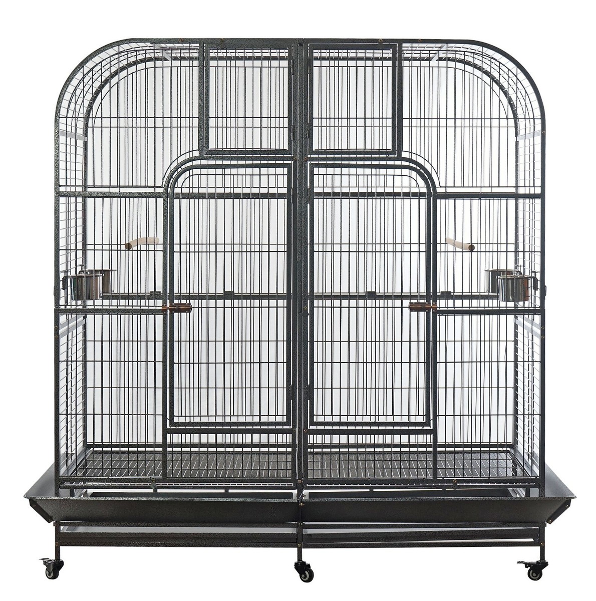 185cm Pet Twin Double Bird Cage Parrot Cockatoo Aviary Removable