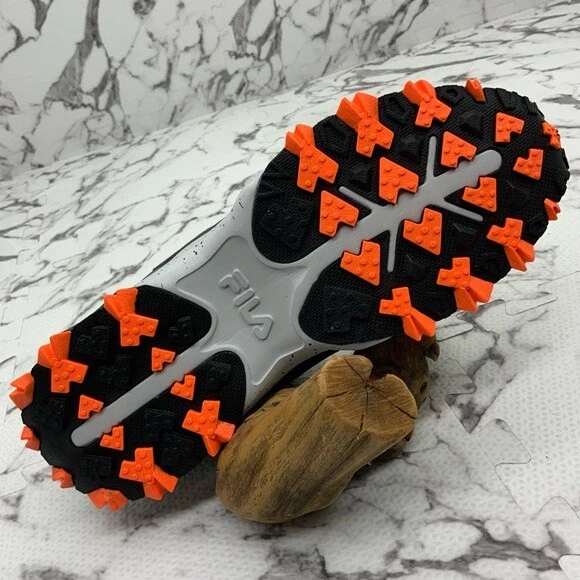 Men s Fila Oakmont Tr Grey Black Orange Sneakers