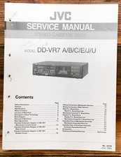 JVC DD-VR7 Cassette Service Manual Original 