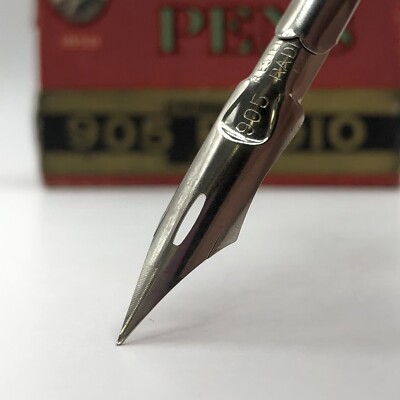 x3 Esterbrook 905 Radio Pen Nibs Oval Point 1940s Groove Stamped Vintage Dip Pen