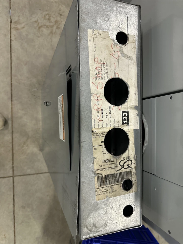 SQUARE D 225 AMP MDP 30 Circuit 240 3 Phase PANELBOARD NQODQB Warranty - Image 2 of 4