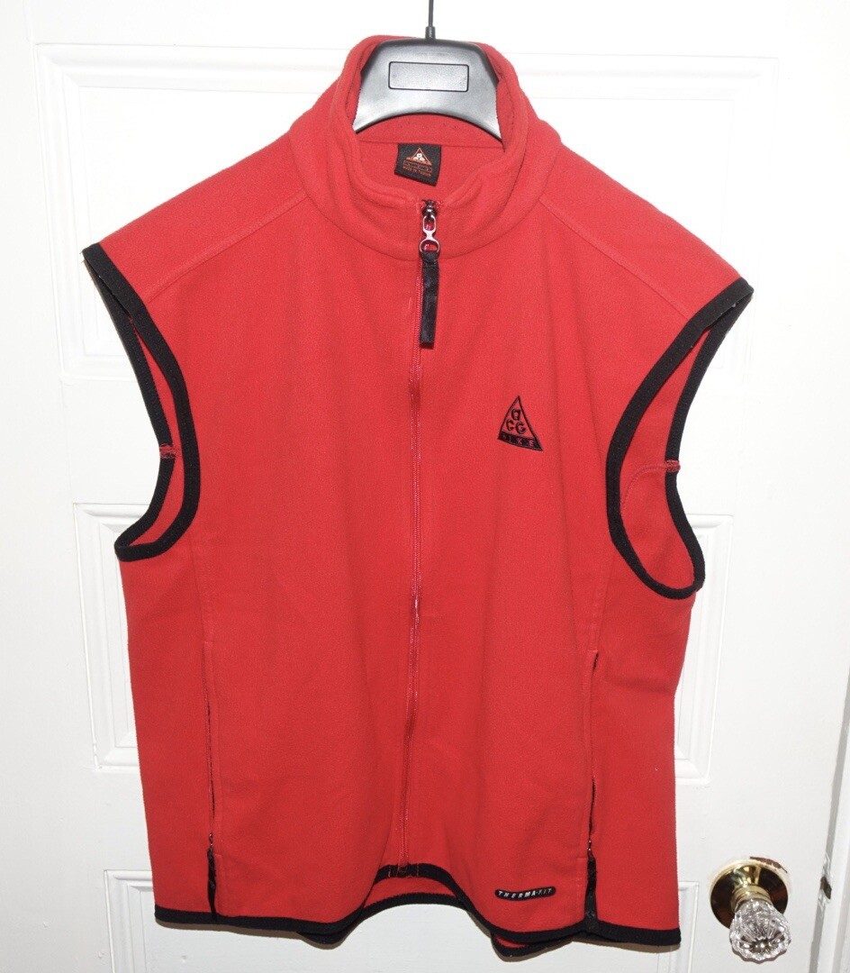 Vintage Nike ACG Vest Therma Fit red men’s large Gem