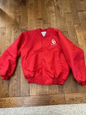 VINTAGE Rare OKLAHOMA SOONERS Jacket Hartwell XL OU NCAA Sewn Throwback