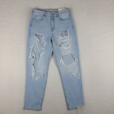 American Eagle Jeans Womens 6 Mom Jean Comfort Stretch Light Wash Blue NWT NEW