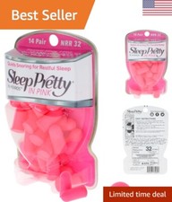Sleep Pretty in Pink Ear Plugs For Sleeping, 14 Pair Pack of 1