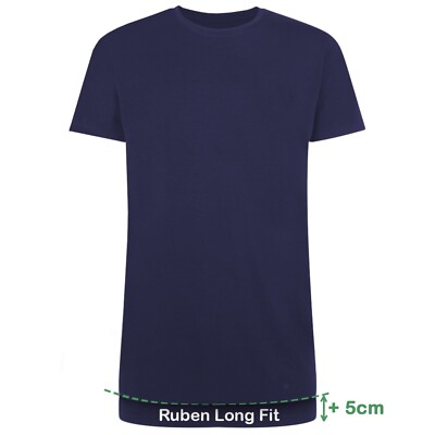 Bamboo Basics T-Shirt Ruben Longfit - Navy - 2-Pack