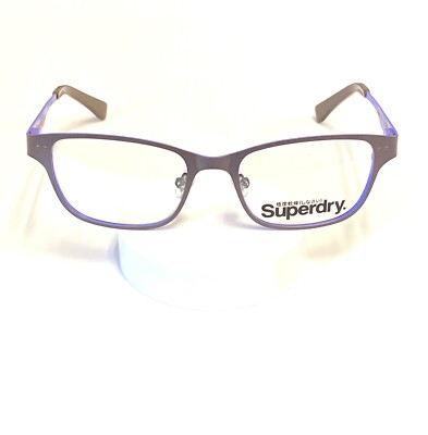 New, Superdry Eyeglasses Style Taylor Col.003 Brown/Purple 49[]17-135 w/Case