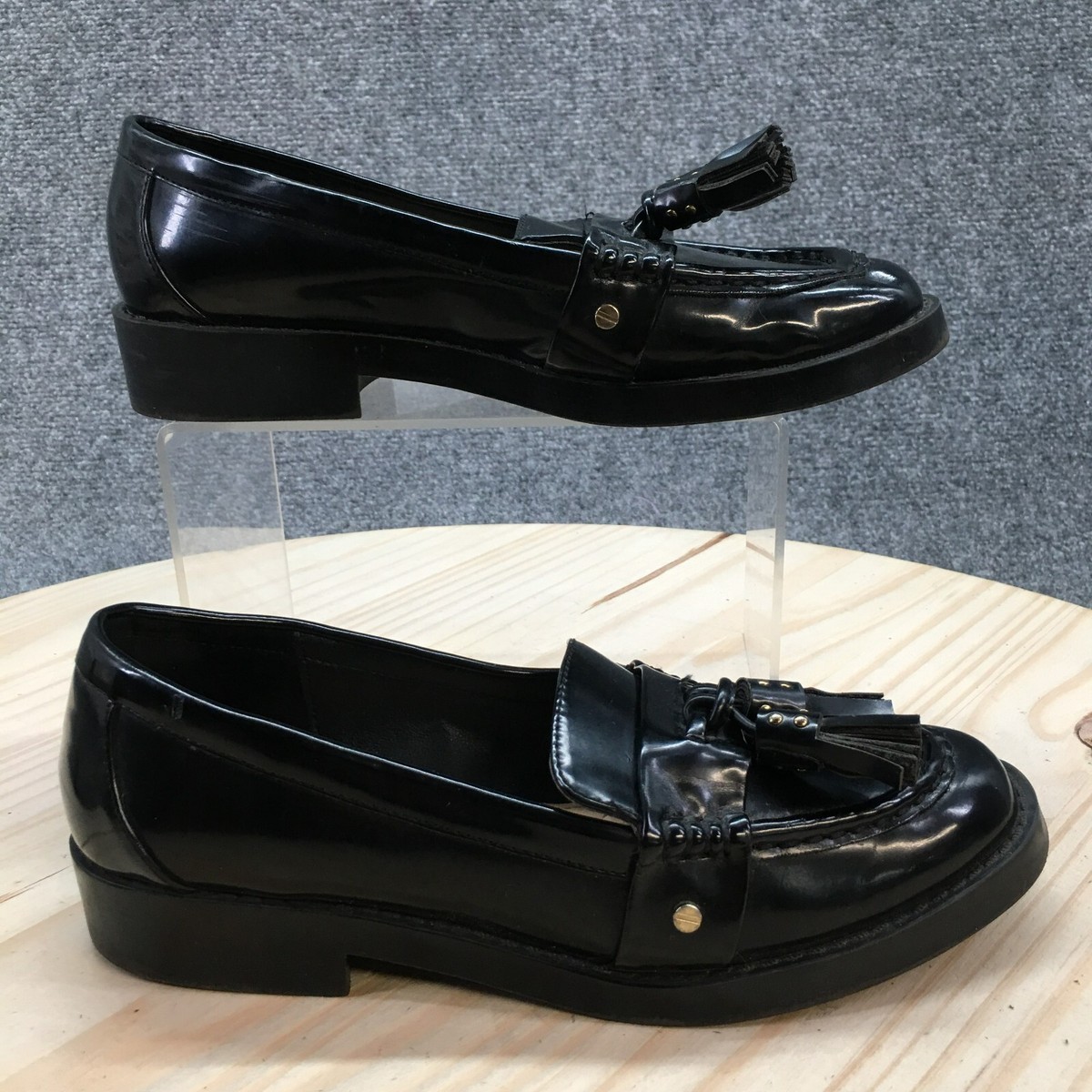 ZARA ブラック ローファー 36 ザラ ローファー ビット スリッポン シューズ 靴 レディース 36