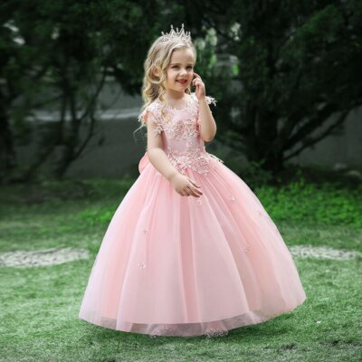 elegant Flower Girls Dresses Wedding Birthday Party Princess Performance  Clothes | eBay
